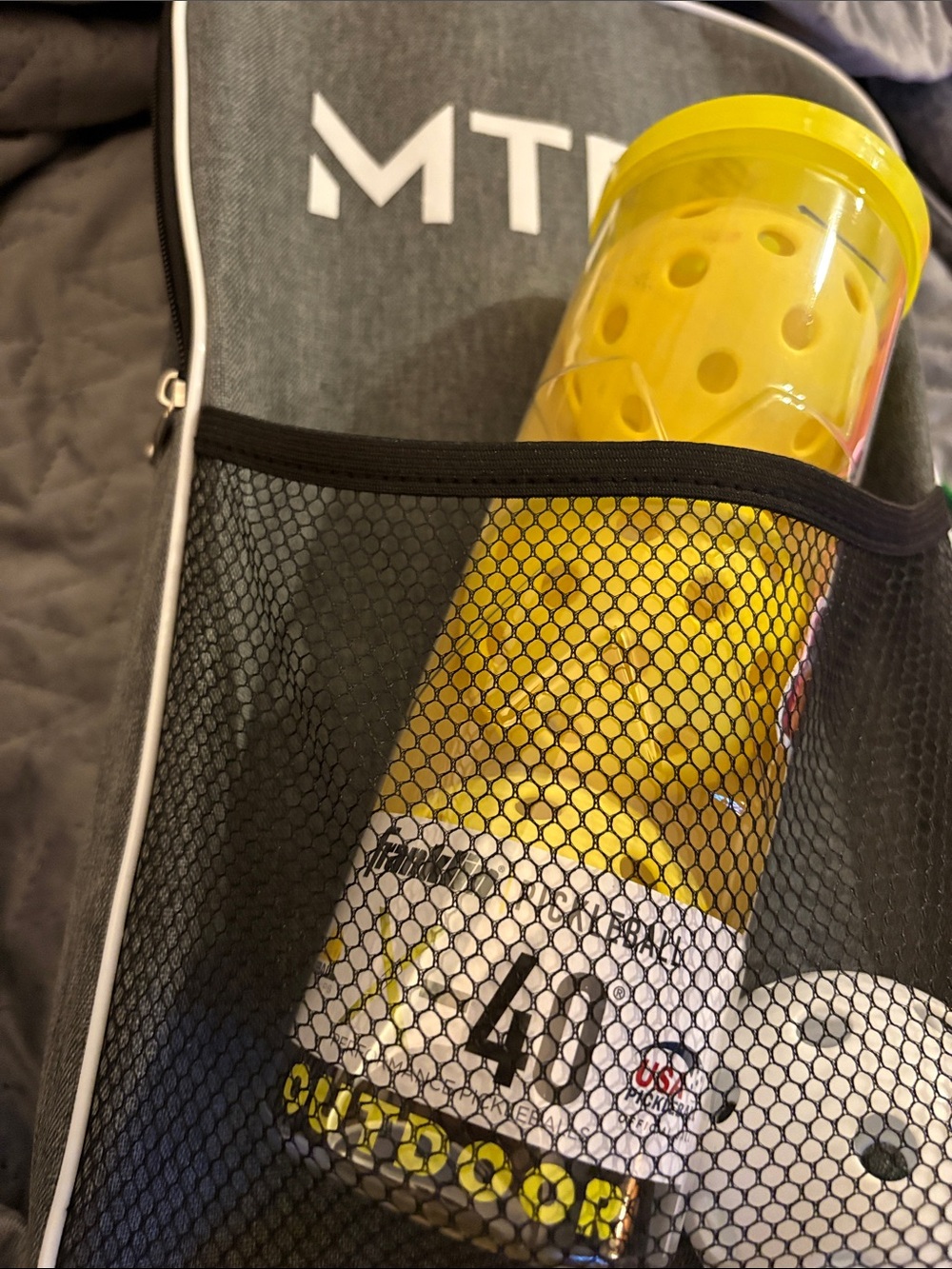 Three Pickleball Paddles MTEN Franklin balls